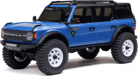 1/30 SCX30 Ford Bronco 4X4 RTR Brushed Rock Crawler (Battery & Charger Included), Blue