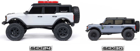 1/30 SCX30 Ford Bronco 4X4 RTR Brushed Rock Crawler (Battery & Charger Included), Blue