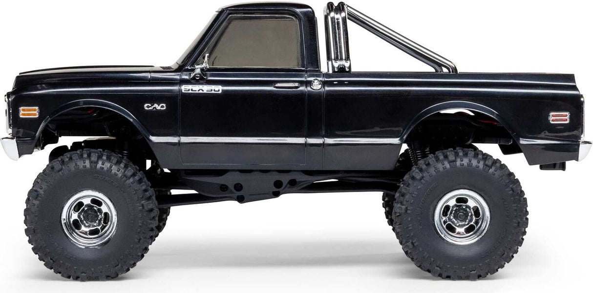 1/30 SCX30 Chevrolet K10 4X4 RTR Brushed Rock Crawler (Battery & Charger Included), Black