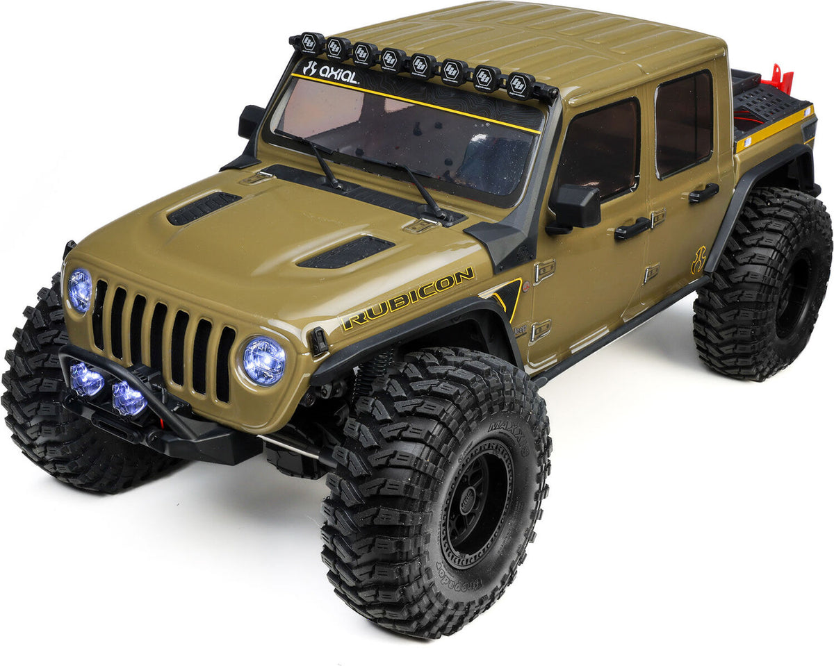 1/10 SCX10 III Motobilt Waypoint Jeep JT Gladiator 4X4 RTR Brushed Rock Crawler, Green