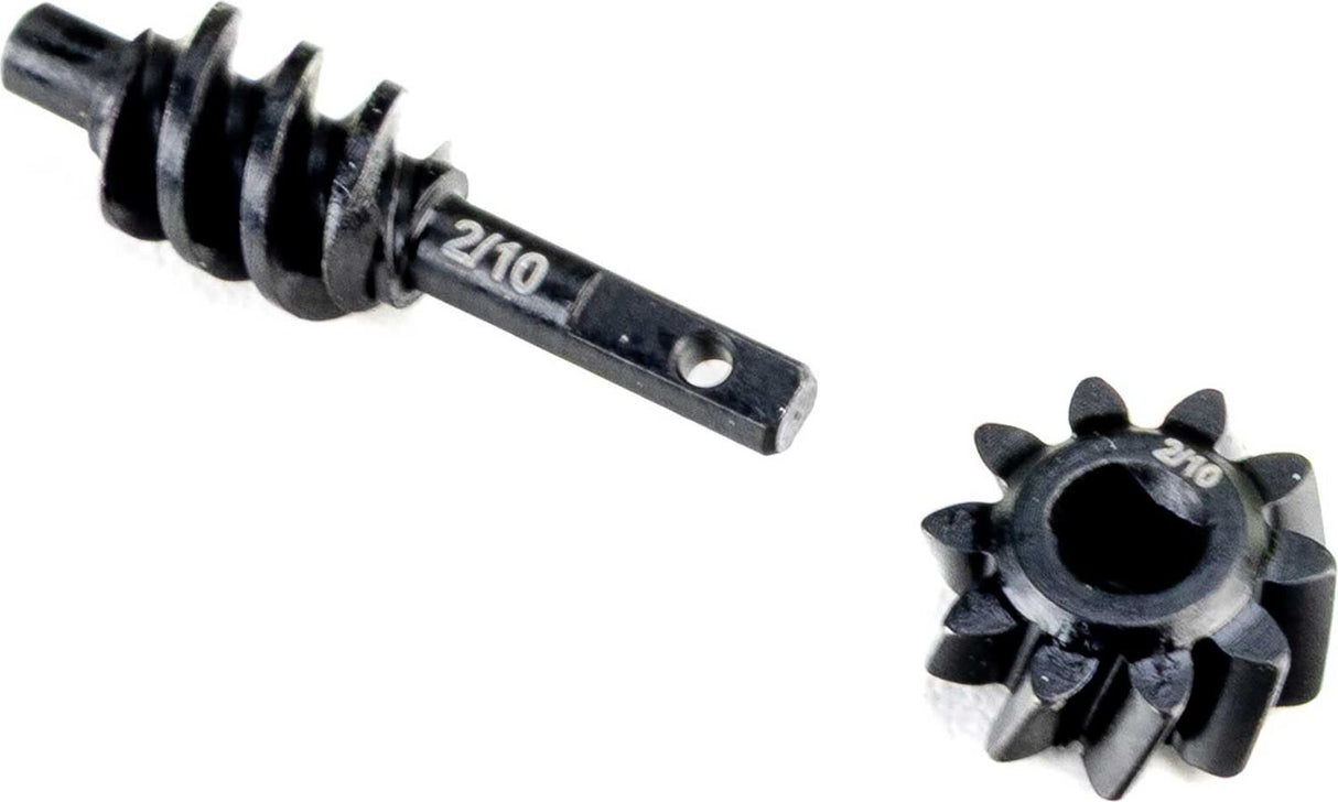 Steel Ring/Pinion Worm Gear, 2/10T, Axle: SCX30