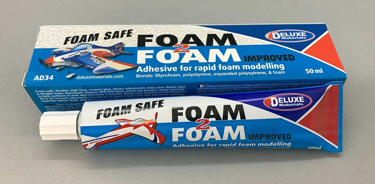 Foam 2 Foam, Foam Safe Glue (50ml): EPO, EPS, Wood