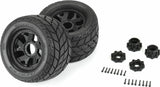 1/8 Bandito 2.0 F/R 3.8" MT Tires Mounted 12mm/14mm Black Ripper (2)