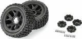 1/6 Brutus F/R 5.7" Monster Truck Tires MTD 24mm Black Ripper (2)