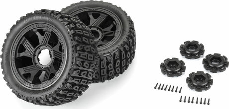 1/6 Brutus F/R 5.7" Monster Truck Tires MTD 24mm Black Ripper (2)