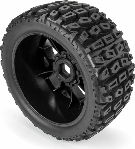 1/6 Brutus F/R 5.7" Monster Truck Tires MTD 24mm Black Ripper (2)