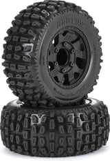 1/10 Brutus F/R 2.8" Monster Truck Tires MTD 12mm Black Ripper (2)