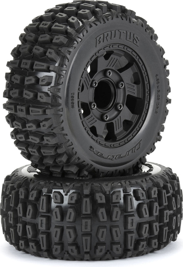 1/10 Brutus F/R 2.8" Monster Truck Tires MTD 12mm Black Ripper (2)