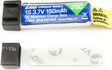 150mAh 1S 3.7V 25C LiPo Battery: PH 1.25 (Ultra Micro)