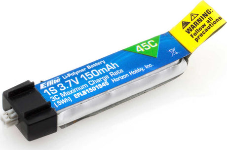 150mAh 1S 3.7V 45C LiPo Battery: PH 1.25 (Ultra Micro)