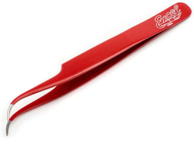 Slant Point Tweezers, Red