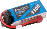 11.1V 1300mAh 3S 45C G-Tech LiPo Battery: Deans