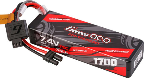 Gens ace 1700mAh 2S 35C 7.4V G-Tech Hardcase Lipo Battery with EC2 Plug