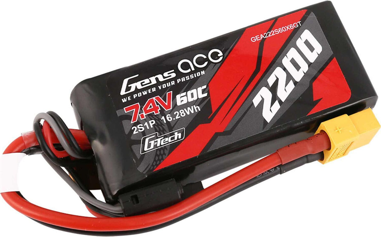 7.4V 2200mAh 2S 60C G-tech Smart Lipo Battery: XT60