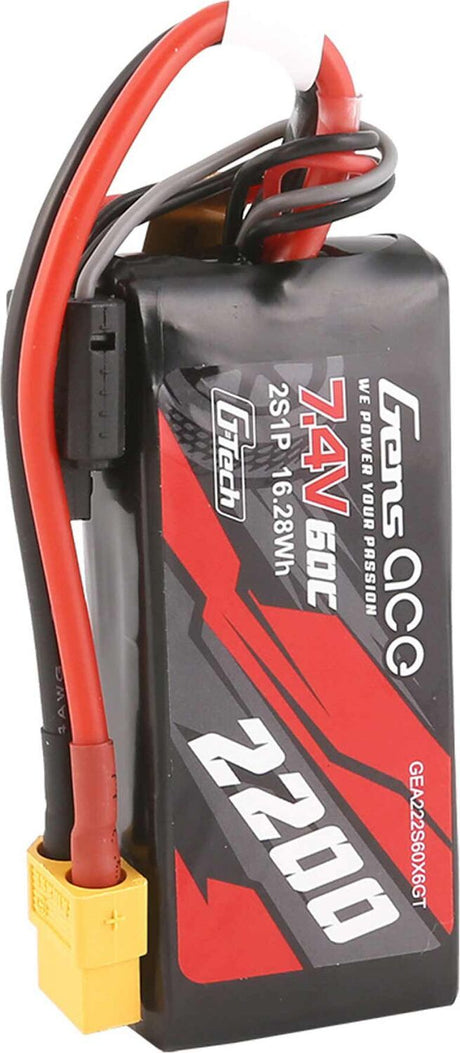 7.4V 2200mAh 2S 60C G-tech Smart Lipo Battery: XT60