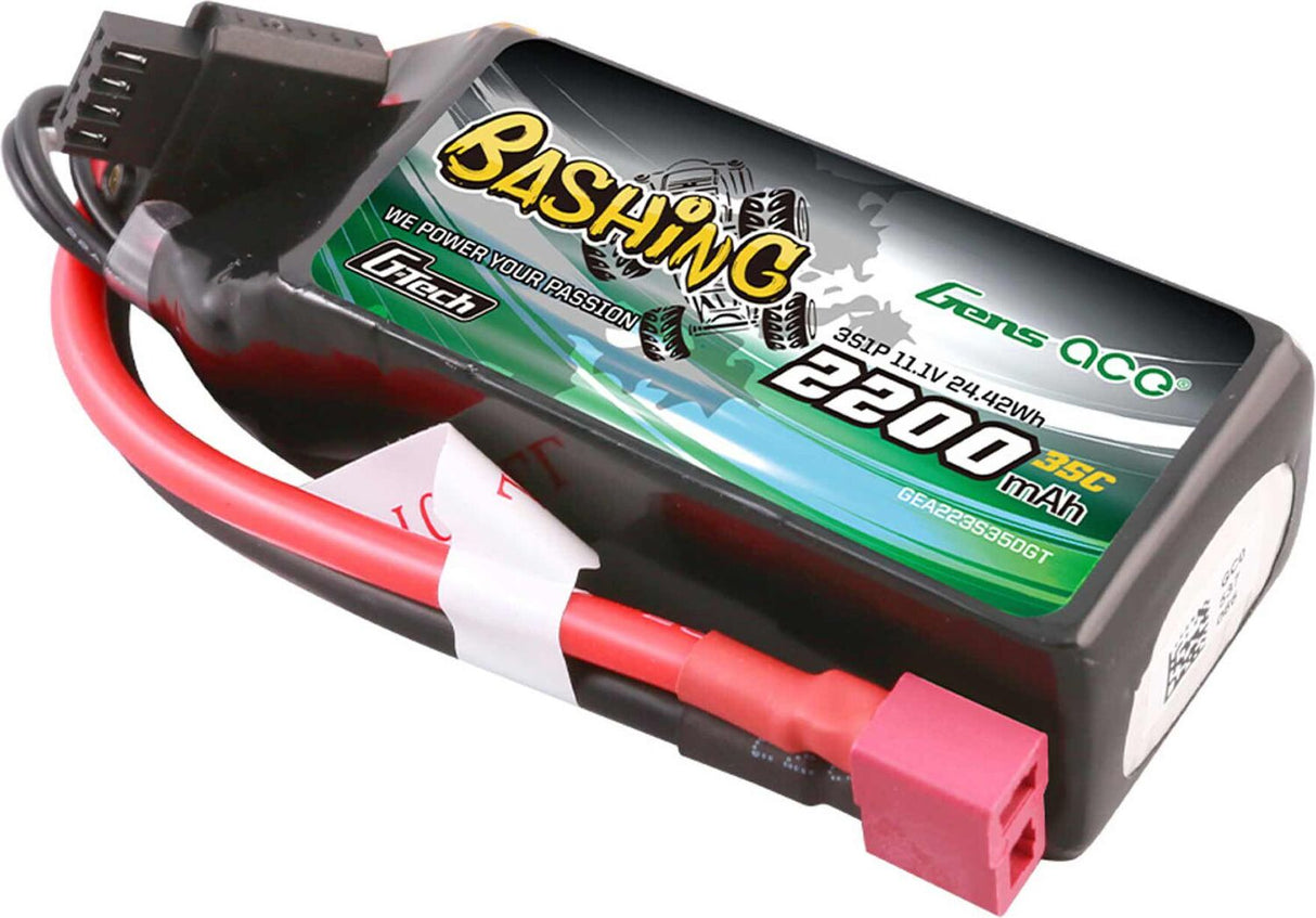11.1V 2200mAh 3S 35C G-Tech Bashing LiPo Battery: Deans