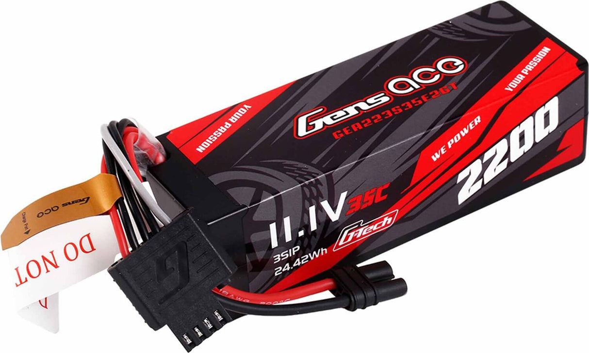 11.1V 2200mAh 3S 35C Hardcase G-Tech LiPo Battery: IC2