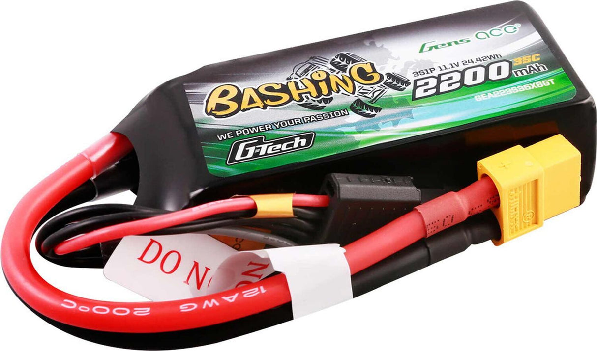 11.1V 2200mAh 3S 35C G-Tech Bashing LiPo Battery: XT60