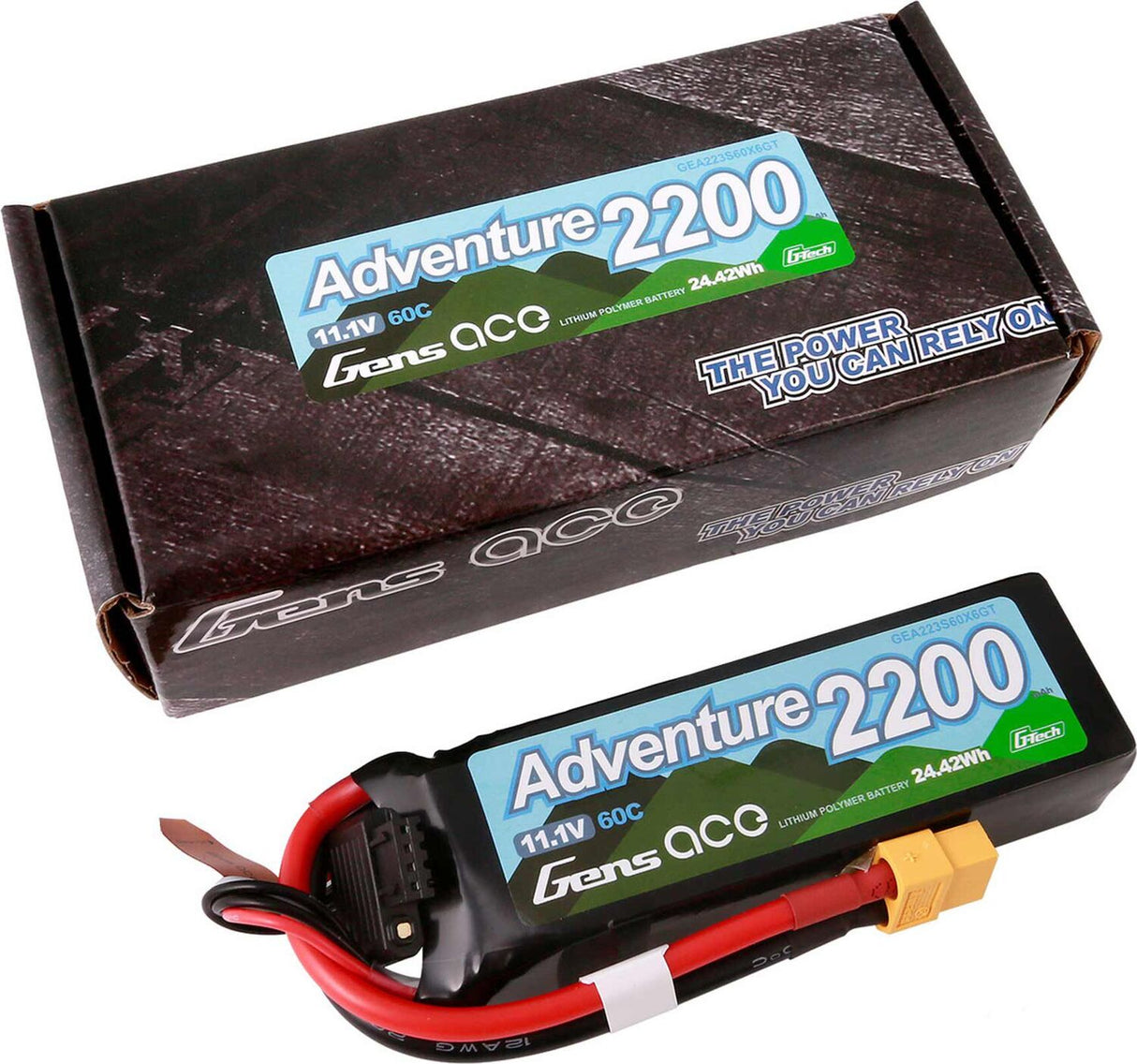11.1V 2200mAh 3S 60C G-Tech LiPo Battery: XT60