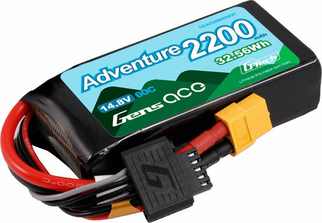 Gens ace 2200mAh 4S 60C 14.8 V G-Tech Adventure Lipo Battery Pack with XT60 Plug