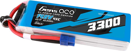 14.8V 3300mAh 4S 45C G-Tech LiPo Battery: EC3