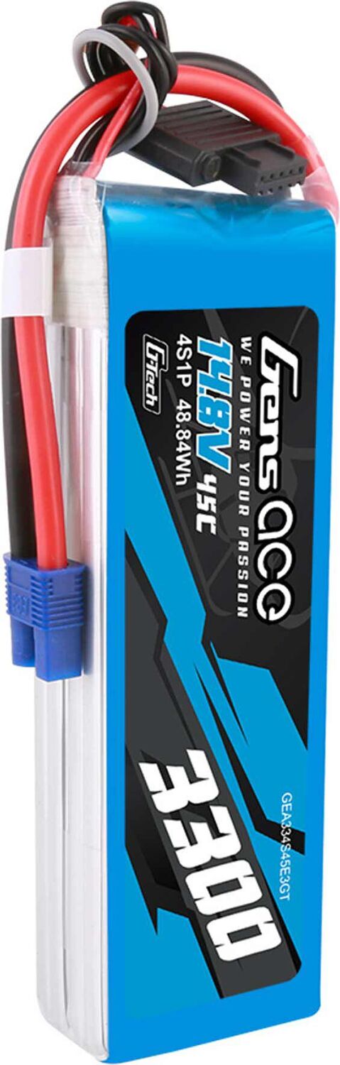 14.8V 3300mAh 4S 45C G-Tech LiPo Battery: EC3