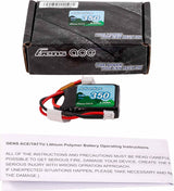 7.4V 350mAh 2S 30C LiPo Battery: JST