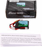 7.4V 350mAh 2S 30C LiPo Battery: JST