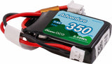 7.4V 350mAh 2S 30C LiPo Battery: JST
