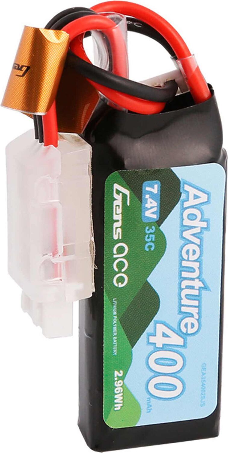 7.4V 400mAh 2S 35C LiPo Battery: JST-PHR (SCX24)