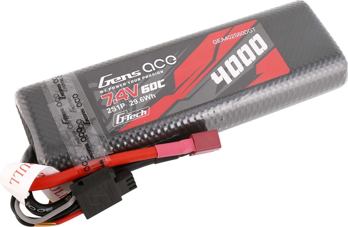 7.4V 4000mAh 2S 60C G-tech Smart Hardcase Lipo Battery: Deans