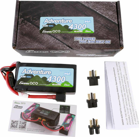11.4V 4300mAh 3S 60C G-Tech Smart Lipo Battery: Universal