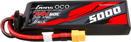 7.4V 5000mAh 2S 60C G-Tech LiPo Battery: XT60