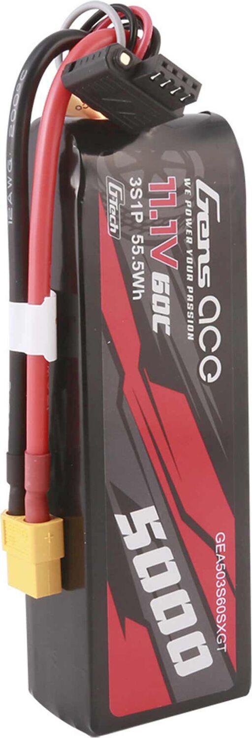 11.1V 5000mAh 3S 60C G-Tech LiPo Battery: XT60
