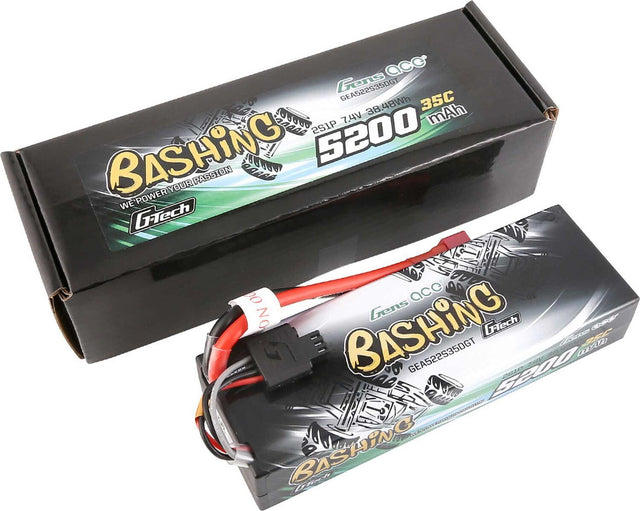 7.4V 5200mAh 2S 35C G-Tech Smart Bashing Hardcase LiPo Battery: Deans