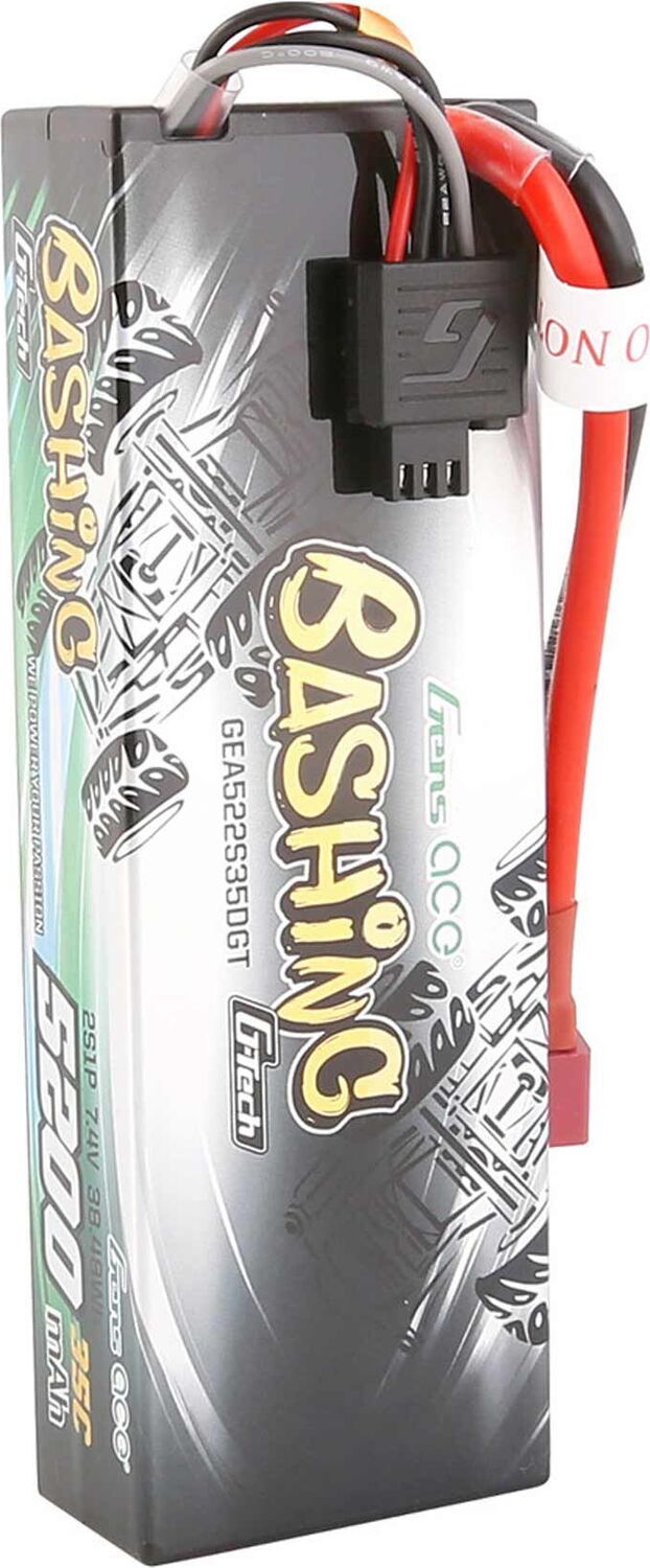 7.4V 5200mAh 2S 35C G-Tech Smart Bashing Hardcase LiPo Battery: Deans