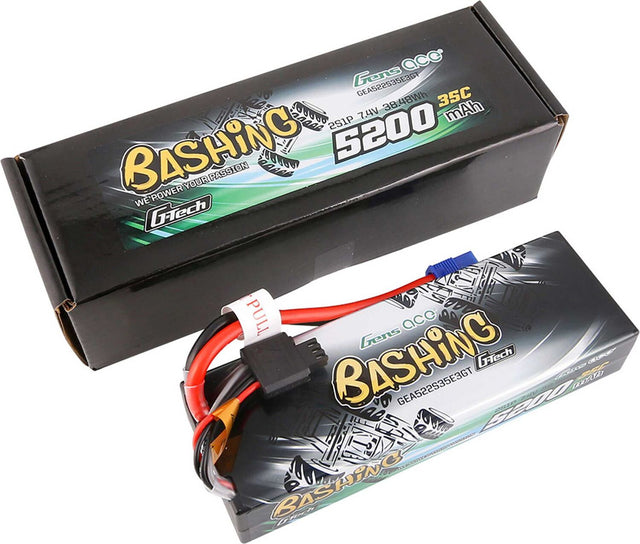 7.4V 5200mAh 2S 35C G-Tech Smart Bashing Hardcase LiPo Battery: EC3