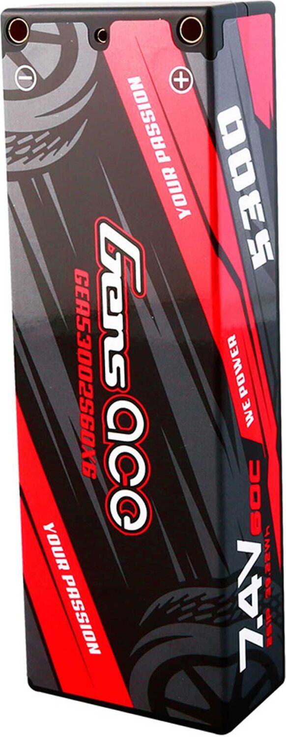 7.4V 5300mAh 2S 60C Hardcase Lipo Battery: XT60