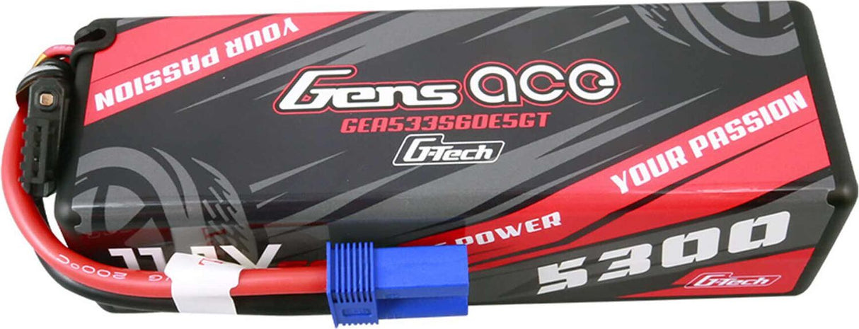 11.1V 5300mAh 3S 60C G-Tech Hardcase LiPo Battery: EC5