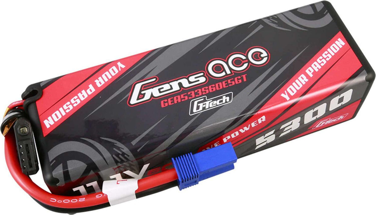 11.1V 5300mAh 3S 60C G-Tech Hardcase LiPo Battery: EC5