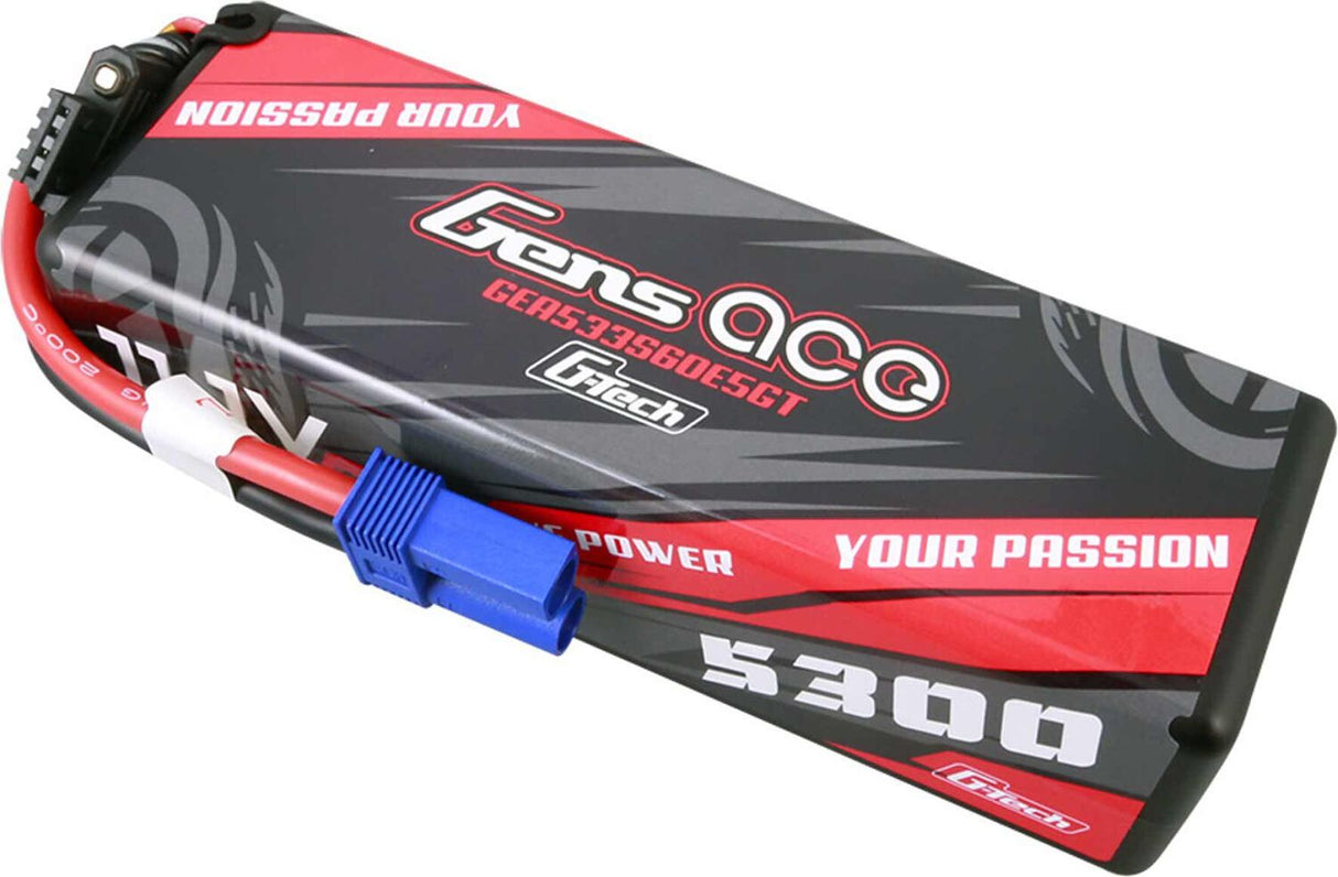 11.1V 5300mAh 3S 60C G-Tech Hardcase LiPo Battery: EC5