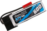 3.7V 600mAh 1S 45C LiPo Battery: JST-RCY