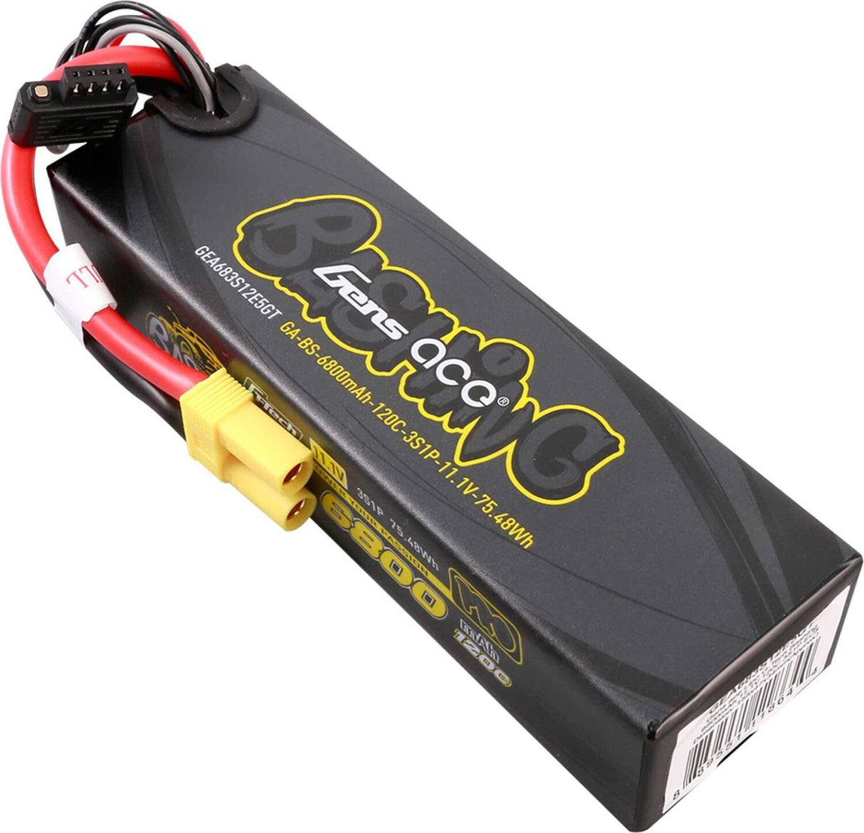11.1V 6800mAh 3S 120C G-Tech Smart Bashing Hardcase LiPo Battery: EC5