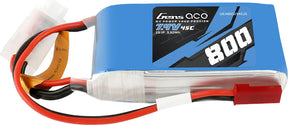 7.4V 800mAh 2S 45C LiPo Battery: JST