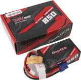 7.4V 850mAh 2S 60C Hardcase LiPo Battery: EC2