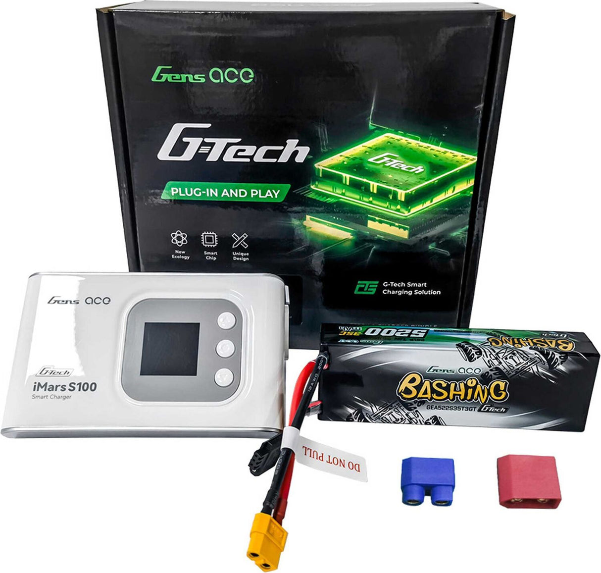 G-Tech Bundle: 5200mAh 2S 35C hardcase XT60/EC3/Deans unversal plug + S100 charger