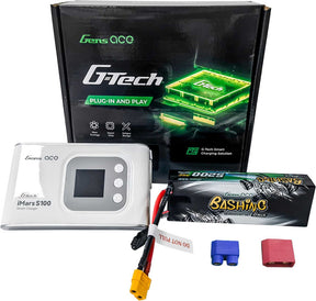G-Tech Bundle: 5200mAh 2S 35C hardcase XT60/EC3/Deans unversal plug + S100 charger