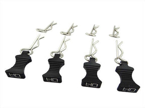 1/10 Black Aluminum EZ Pulls (4) Body Clips (8)