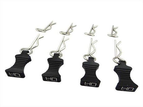 1/10 Black Aluminum EZ Pulls (4) Body Clips (8)