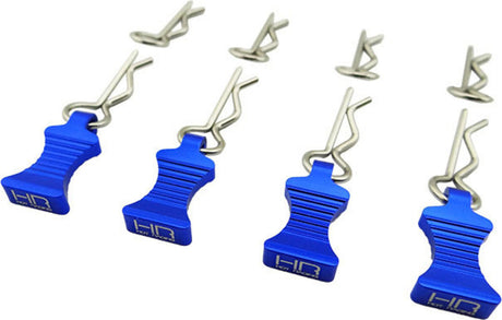 1/10 Blue Aluminum EZ Pulls (4) Body Clips (8)